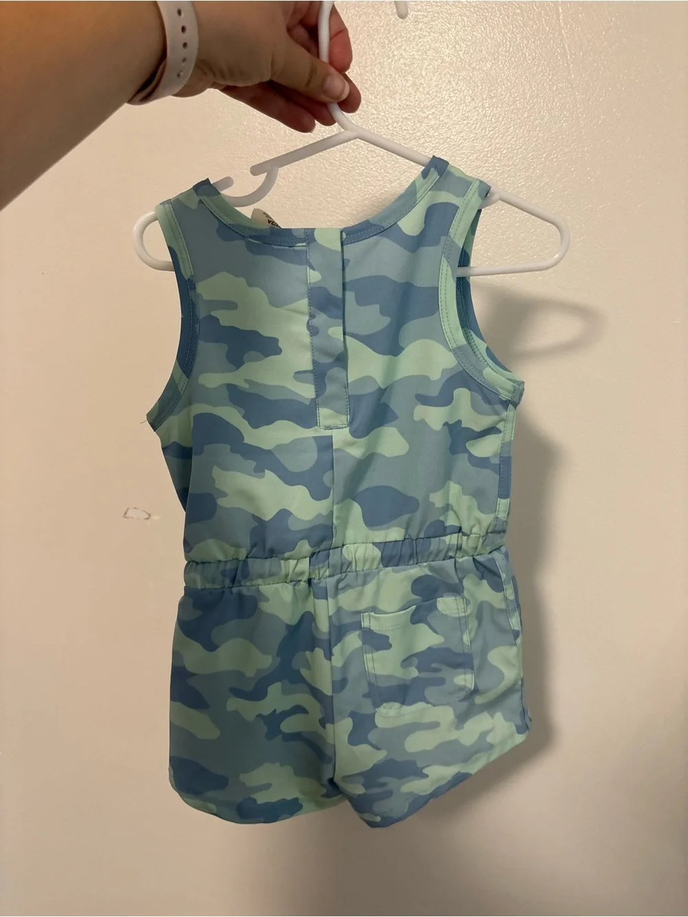 Outdoor Kids ' Blue Camo shorts Romper - Kids Bottoms 2T